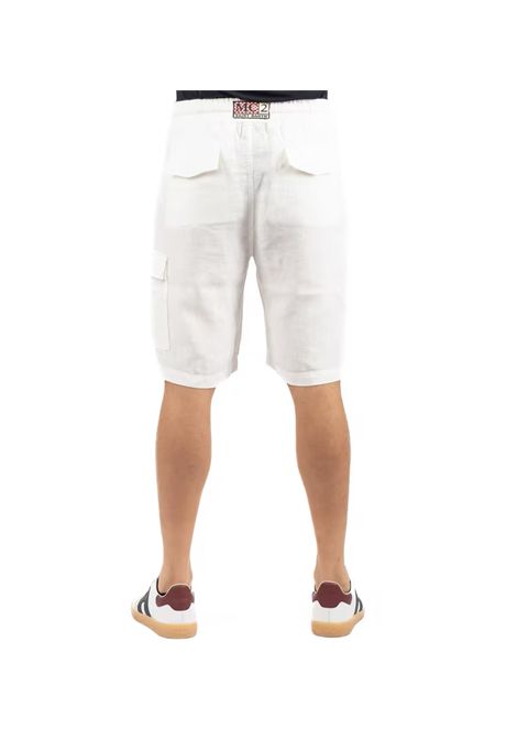 Bermuda Mc2 Saint Barth Marseille uomo MARSEILLE01896H Bianco linoelastica coulisse corda tasche logo MC2 SAINT BARTH | Bermuda | MARSEILLE01896H01